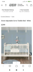mothercare charleston cot bed